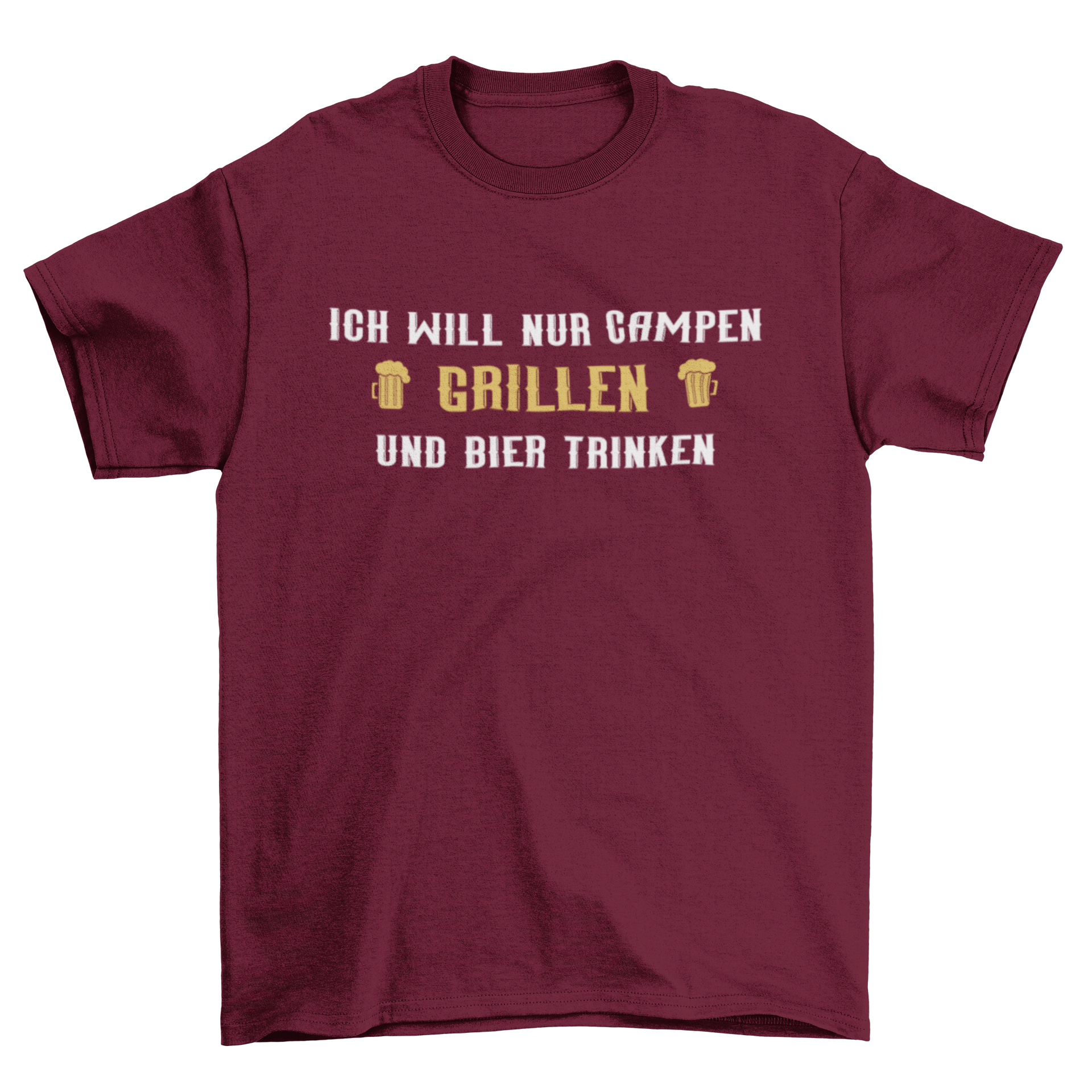 Ich will nur campen - Herren Shirt