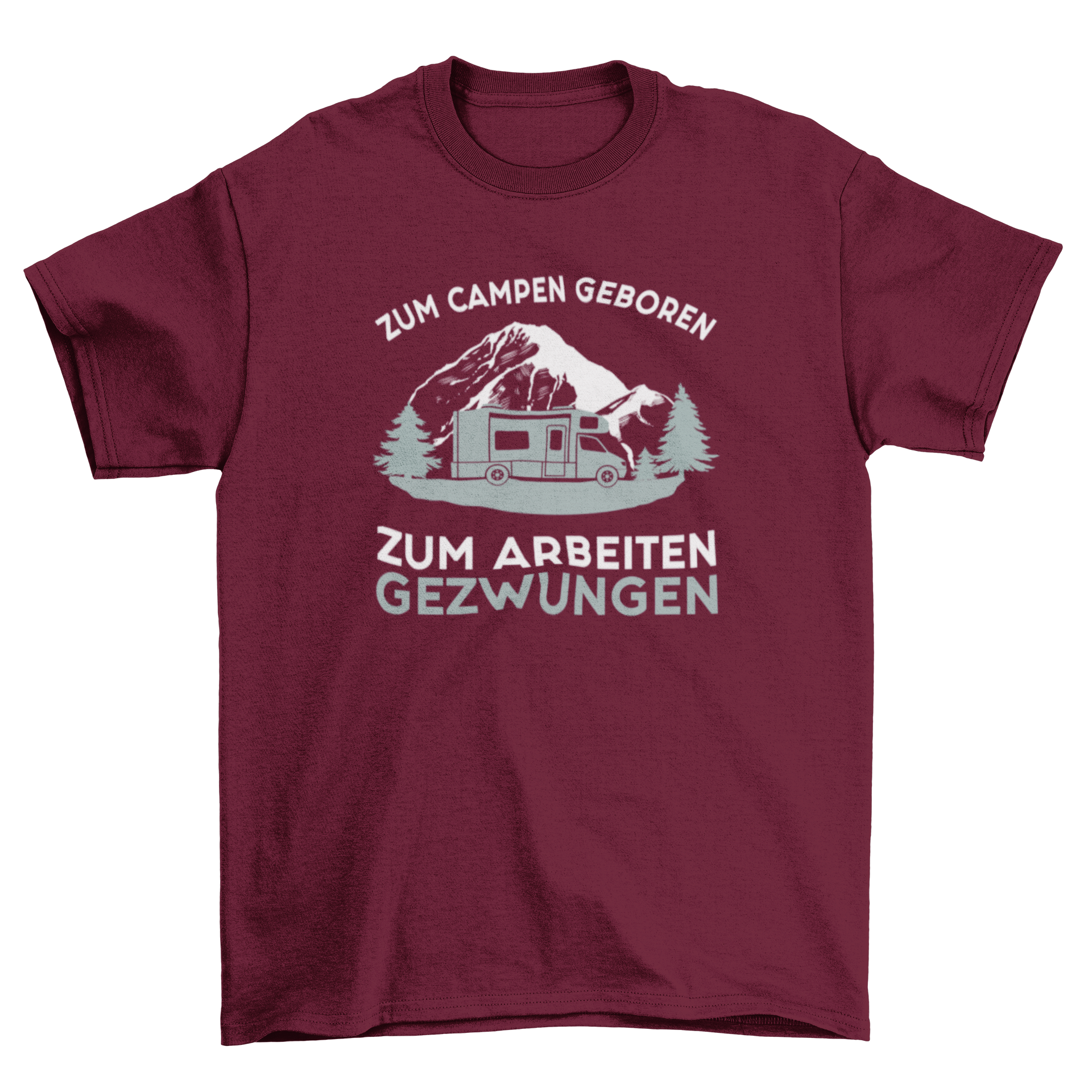 Zum Campen geboren T-Shirt