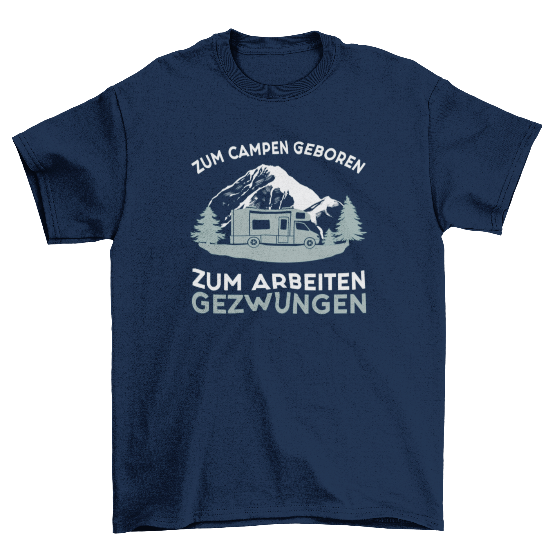 Zum Campen geboren T-Shirt
