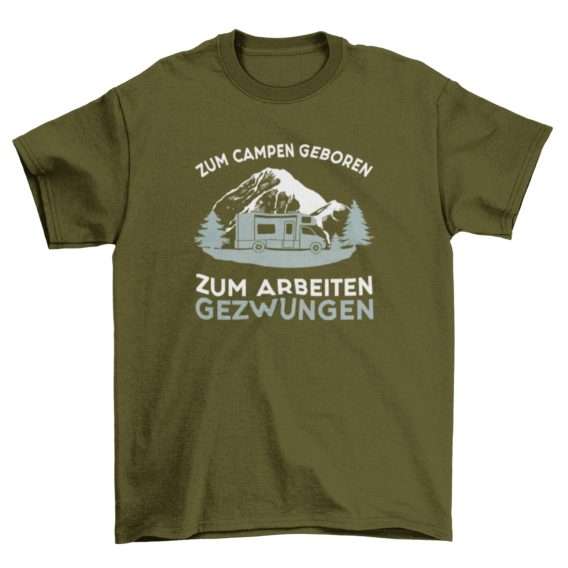 Zum Campen geboren T-Shirt