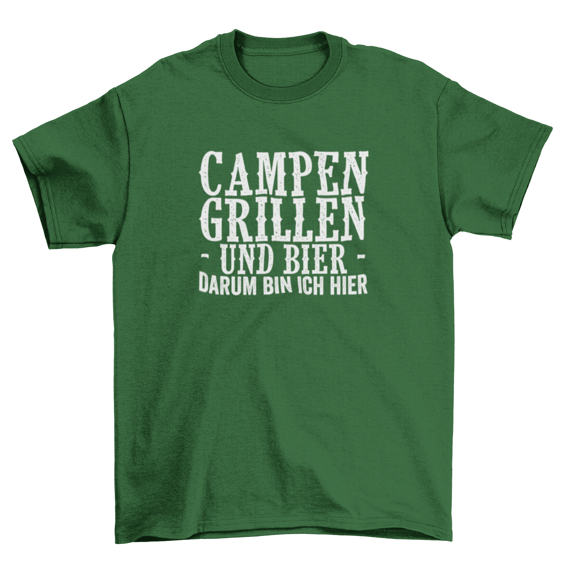 Campen, grillen und Bier  - T- Shirt