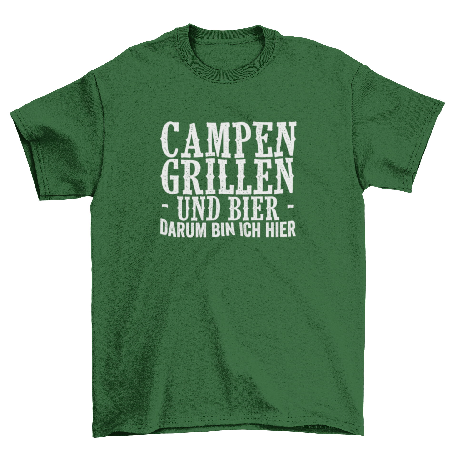 Campen, grillen und Bier - T- Shirt