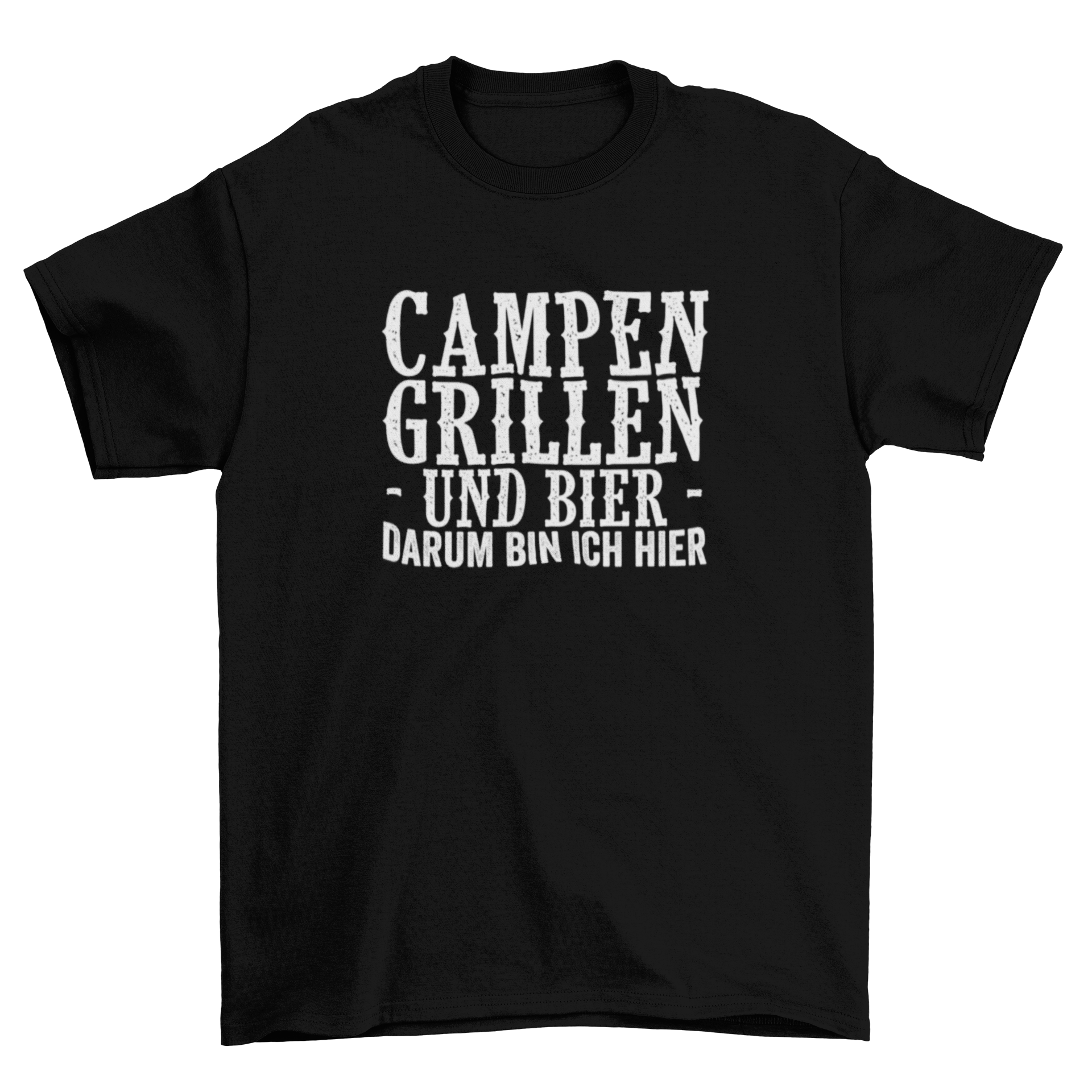 Campen, grillen und Bier  - T- Shirt