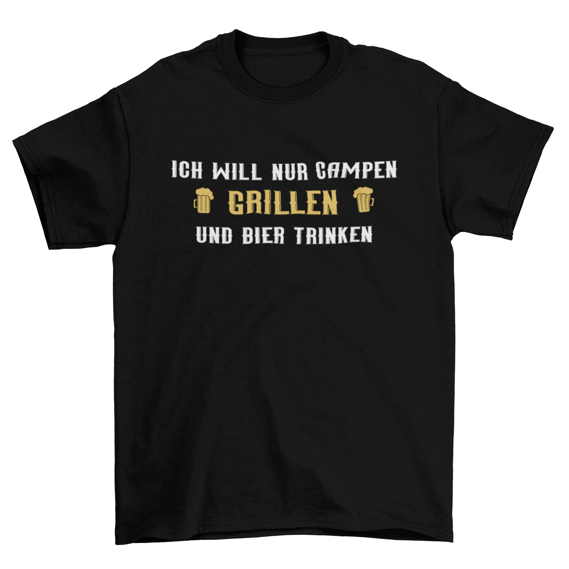 Ich will nur campen - Herren Shirt
